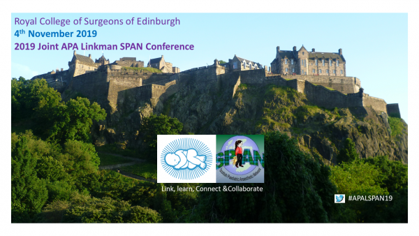 2019 Joint APA Linkman SPAN Conference, 4th November 2019 at Edinburgh