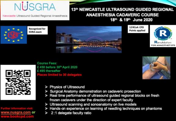 nusgra, newcastle ultrasound guided regional anaesthesia cadaver course