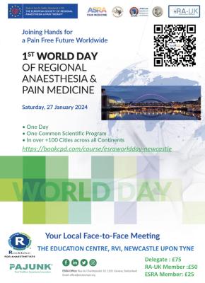 ESRA World Day, Regional Anaesthesia, Pain Medicine, Ultrasound, USG, blocks, pocus, ED, ICU , ultrasound pain