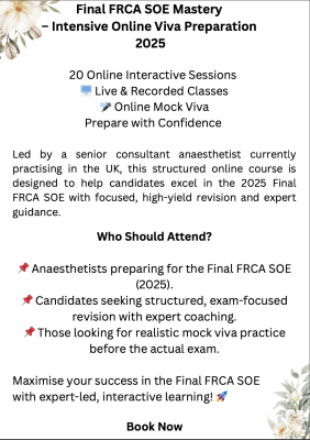 Final FRCA SOE Mastery – Intensive Online Viva Preparation for 2025