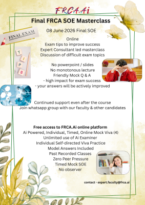 Final FRCA SOE Masterclass – 8 June 2026