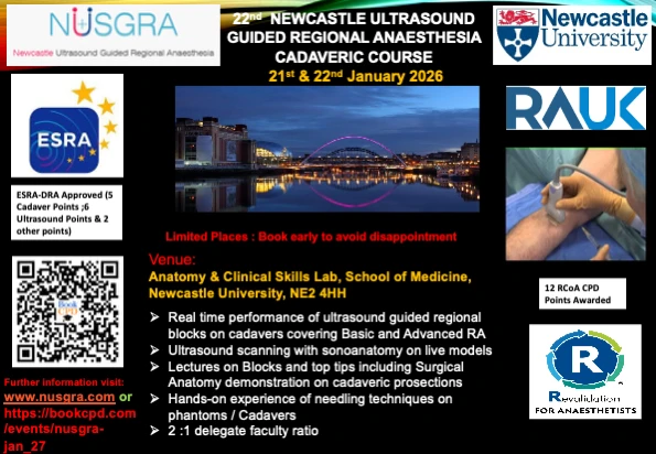 22nd NUSGRA CADAVERIC COURSE January 2027