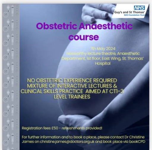 GSTT Obstetric Anaesthetic Course for CORE TRAINEES