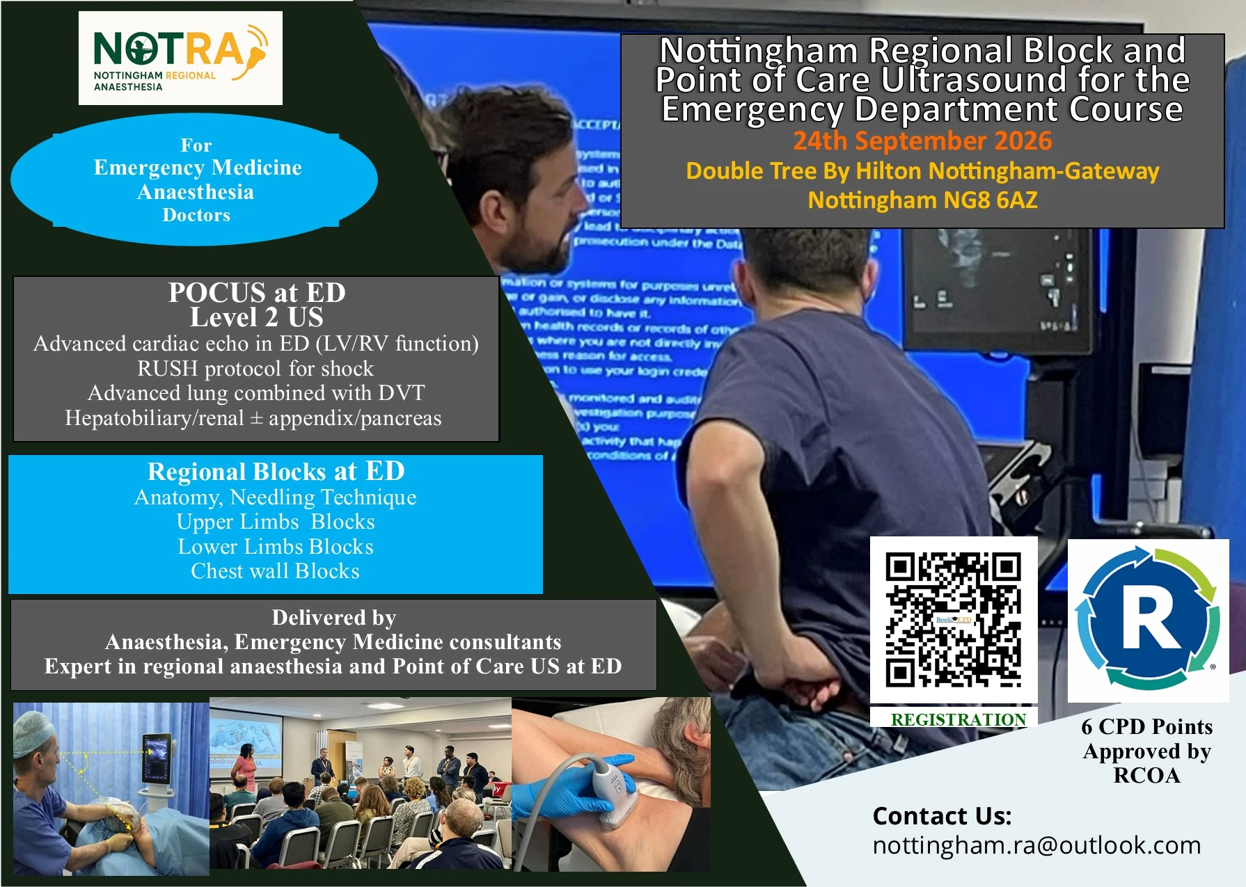 Nottingham Regional Block and Point of Care Ultrasound for The Emergency Department Course