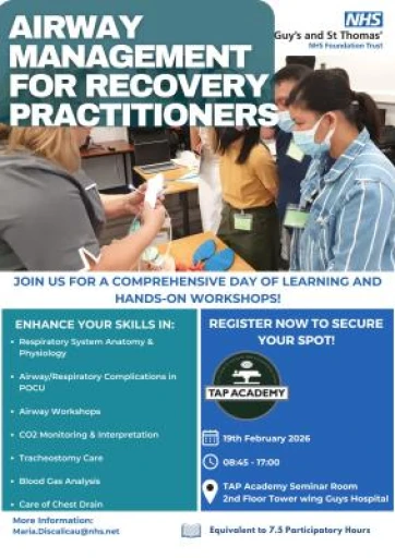  Airway Management for Recovery Nurses and ODPs