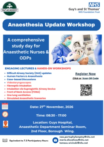 Anaesthesia Update Workshop for  Anaesthetic Nurses and ODPs  27.11.26