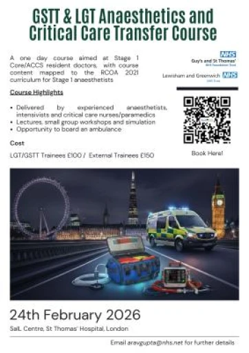 Pan London Anaesthetics and Critical Care Transfer Course