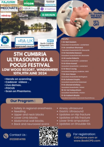 5th Cumbria Ultrasound RA and POCUS Festival 