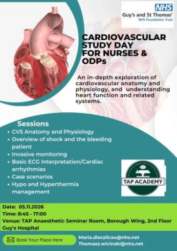Cardiovascular Study Day for Nurses and ODPs Nov 2026