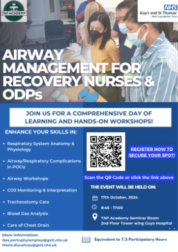 Airway Management for Recovery Nurses and ODPs