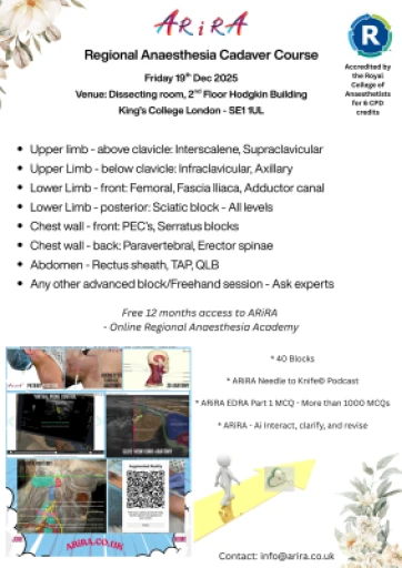 ARiRA - Regional Anaesthesia Cadaver Course