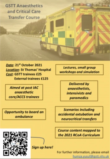 GSTT Anaesthetics and Critical Care Transfer Course