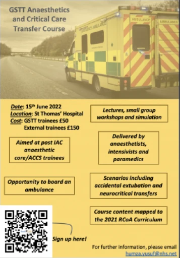 GSTT Anaesthetics and Critical Care Transfer Course