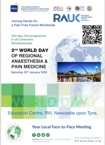 2nd ESRA World Day of Regional Anaesthesia & Pain Medicine @ Newcastle, UK