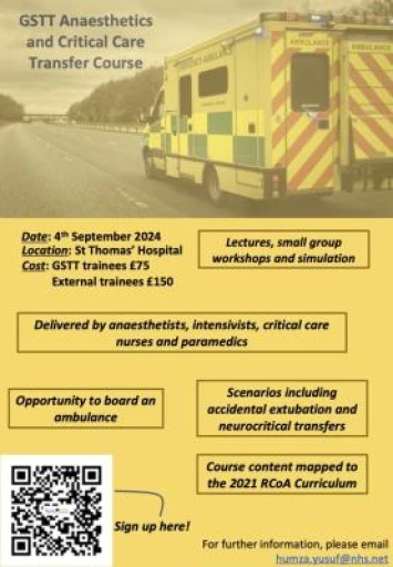 GSTT Anaesthetics and Critical Care Transfer Course