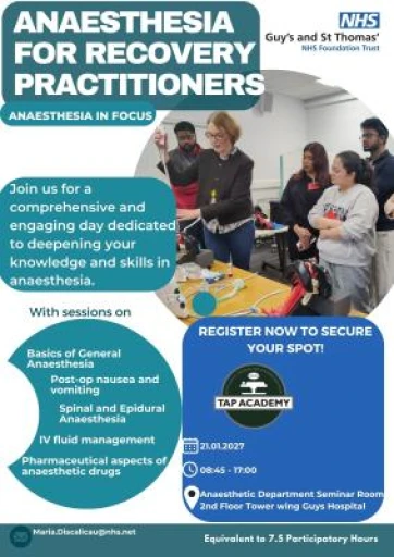 Understanding Anaesthesia for Recovery Practitioners Jan 2027