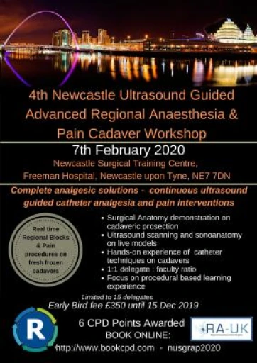 NUSGRAP 2020 - USG Guided Advanced RA & Pain Cadaver Course