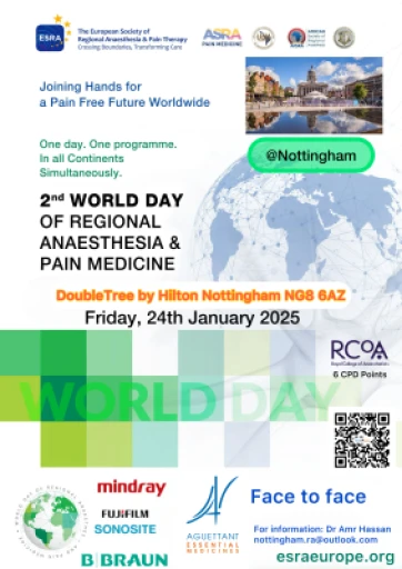 2nd World Day of Regional Anaesthesia & Pain Medicine @Nottingham 