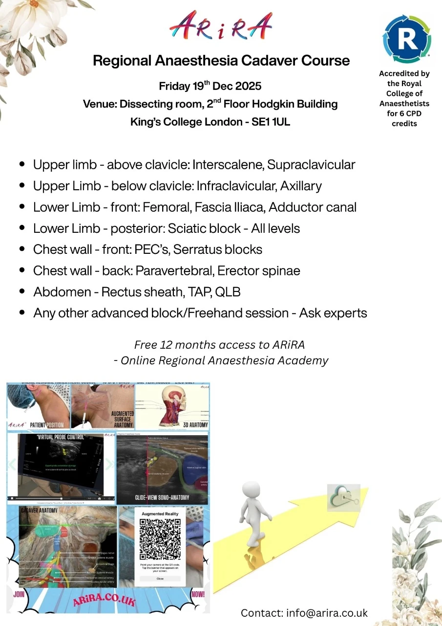 ARiRA - Regional Anaesthesia Cadaver Course