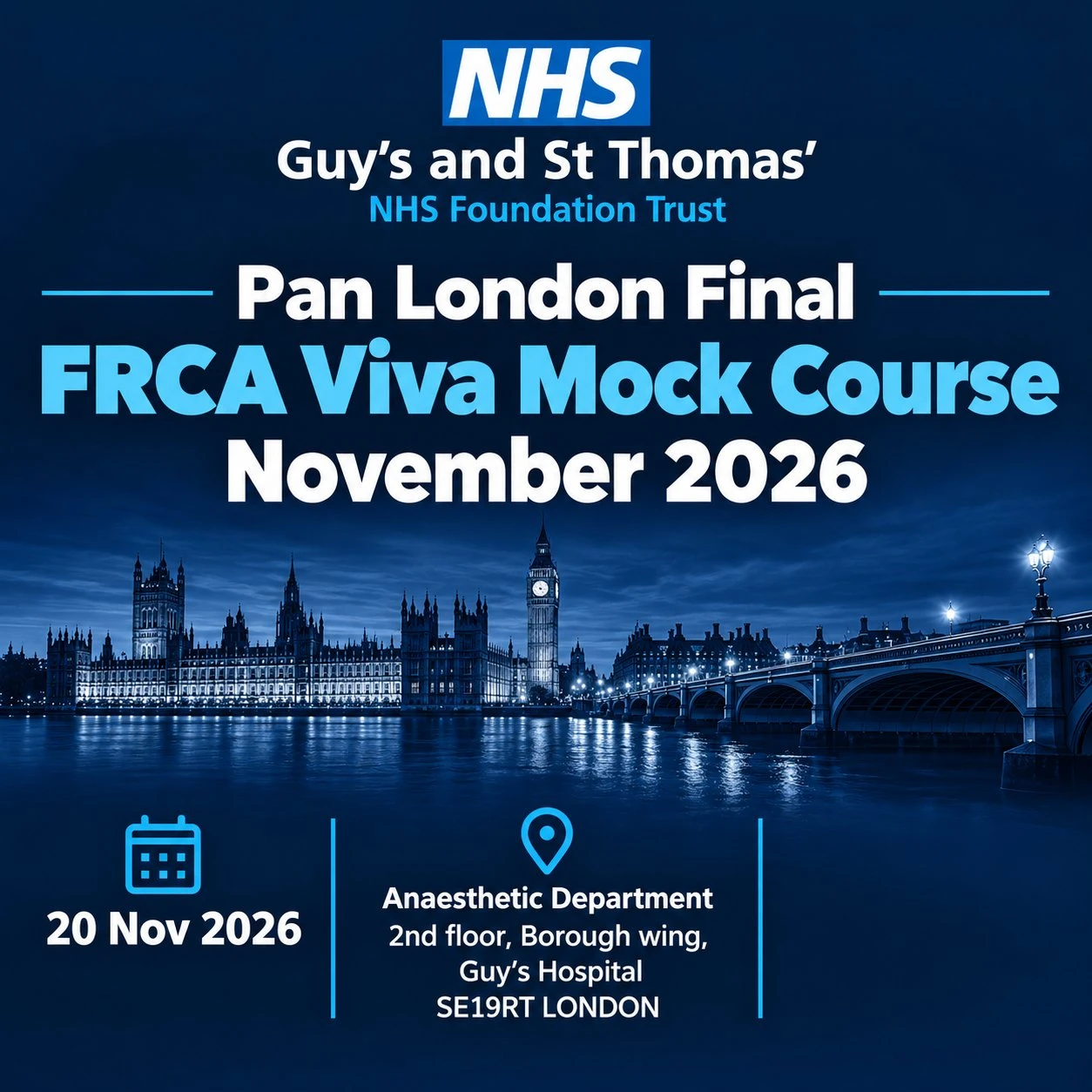 Pan London Final FRCA Viva Mock Course November 2026